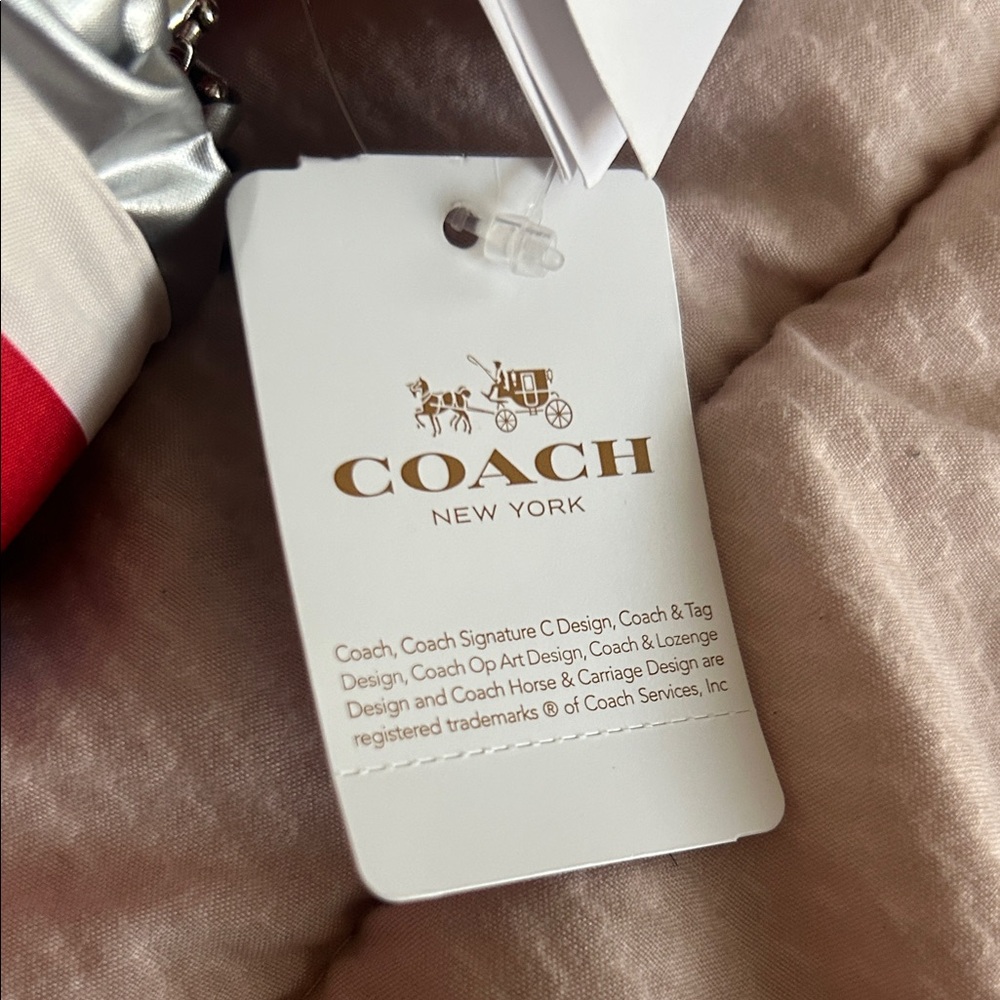 Coach Red and Blue Striped Umbrella - Picture 5 of 13
